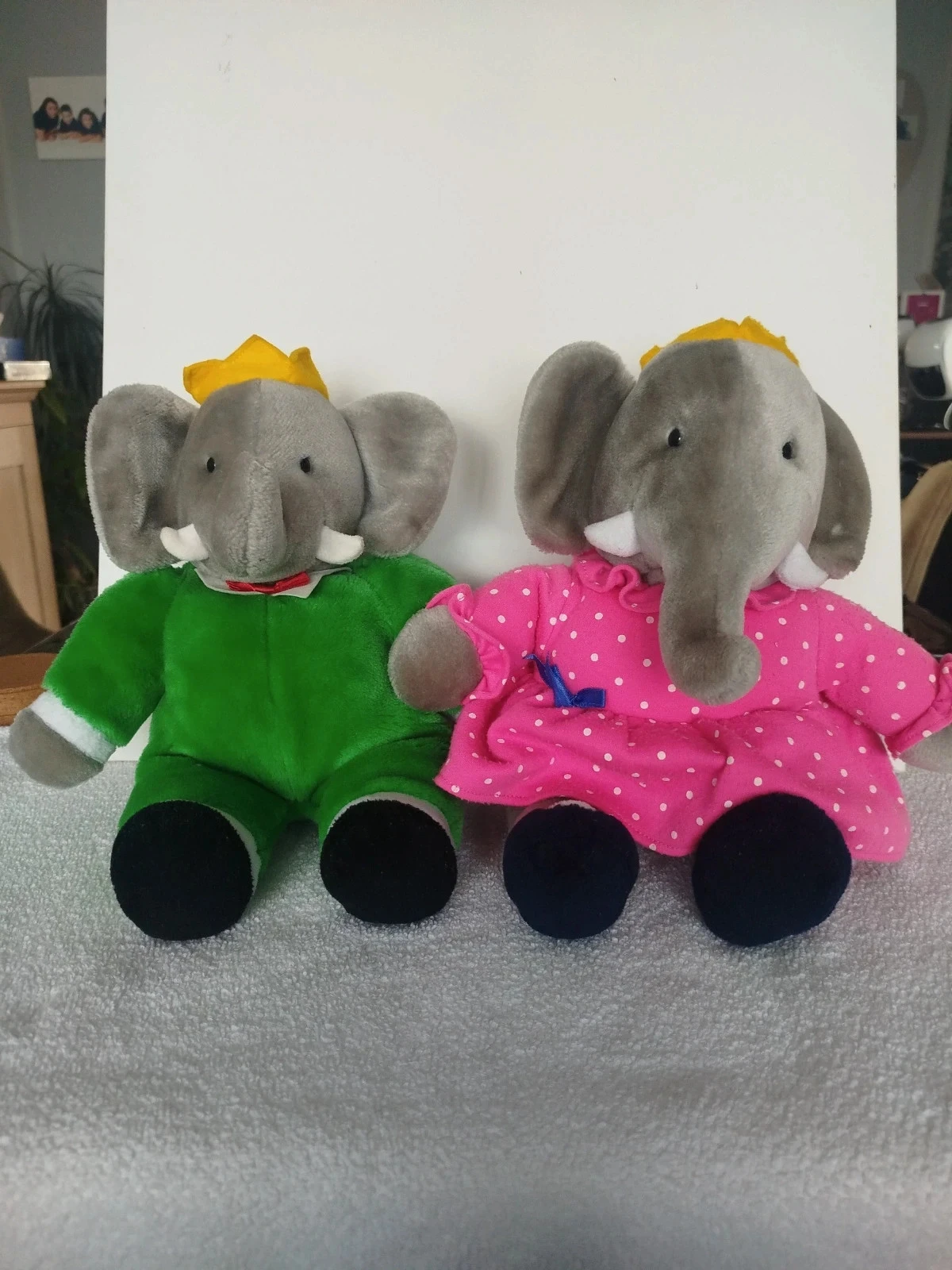 Peluche Babar et Célestine